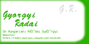 gyorgyi radai business card